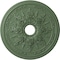 Ekena Millwork Rose and Ribbon Ceiling Medallion (Canopies up to 4"), 23 5/8"OD x 4"ID x 1 1/2"P, Athenian Green CM23ROAGF - alternate 1